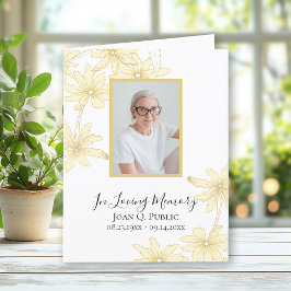 淡い黄色のデイジー花 葬儀 追悼 サンキューカード