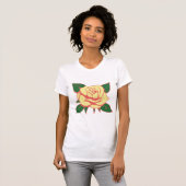 淡い黄色のバラ Tシャツ (正面フル)