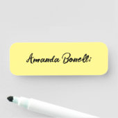 淡い黄色のプレーンシンプルミニマル書道 名札 (インサイチュ)