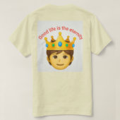 淡い黄色 Tシャツ (デザイン裏面)