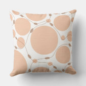 淡い黄褐色の地色の円 クッション (裏面)