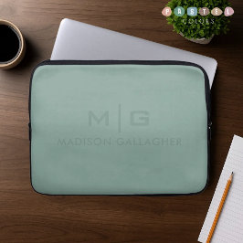 淡い ソフトな ライト パステル ティール サージ モス グリーン 色 ラップトップスリーブ