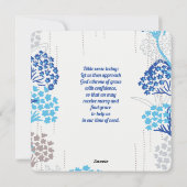 淡く優雅なハイドランジアの花柄 シーズンカード (裏面)