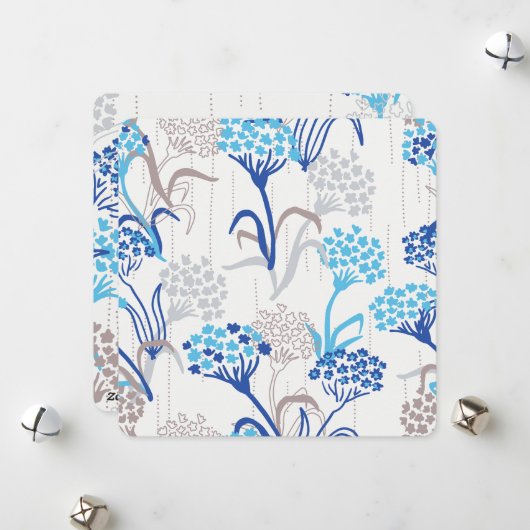 淡く優雅なハイドランジアの花柄 シーズンカード (正面/裏面インサイチュ)