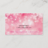 淡エレガントいピンクお洒落色の《写真》ぼけ味 名刺 (裏面)