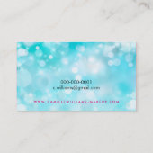 淡エレガントいピンクのアクアお洒落《写真》ぼけ味 名刺 (裏面)