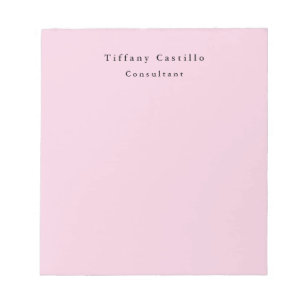 淡エレガントピンクシンプルミニマルモダンリスト ノートパッド