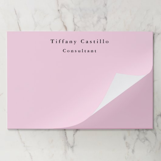 淡エレガントピンクシンプルミニマルモダンリスト ペーパーパッド (折り畳み)