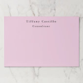 淡エレガントピンクシンプルミニマルモダンリスト ペーパーパッド (正面)