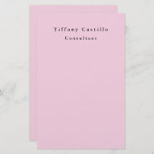 淡エレガントピンクシンプルミニマルモダンリスト 便箋 (正面/裏面)