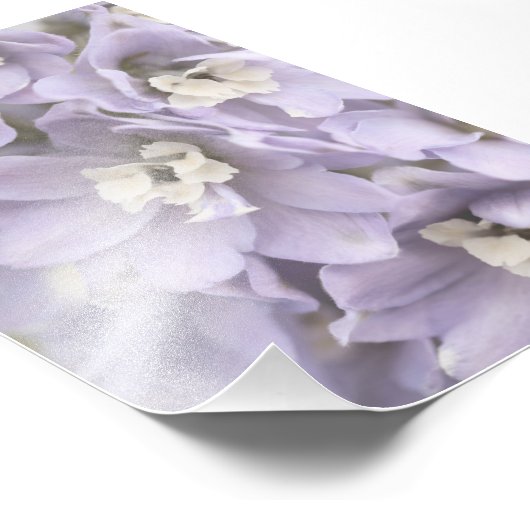 淡エレガント紫色の花フローラ フォトプリント (角)