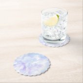 淡エレガント紫薄紫花デザイン ペーパーコースター (インサイチュ)