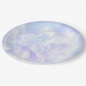 淡エレガント紫薄紫花デザイン ペーパープレート (アングル)