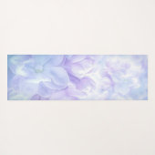 淡エレガント紫薄紫花デザイン ヨガマット (裏面(横))