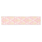 淡エレガント色ダマスク ショートテーブルランナー (横)