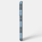 淡シンプルい青色のタータンチェック模様 SAMSUNG GALAXYケース (左側面)