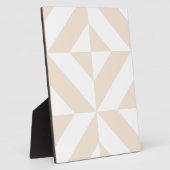 淡ベージュ幾何学デコキューブパターン フォトプラーク (側面)