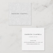 淡ミニマルい灰色の木目テクスチャ スクエア名刺 (正面/裏面)