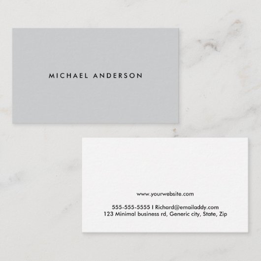 淡ミニマル色の名刺 名刺 (正面/裏面)