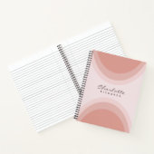 淡モダン色抽象芸術円 ノートブック (内部)