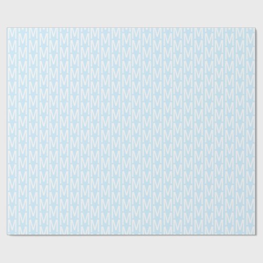 淡モダン色白モノグラカスタムムイニシャル ラッピングペーパー (フラット)