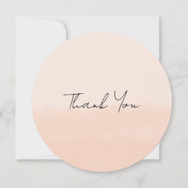 淡橙色水彩 サンキューカード