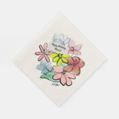淡水かわいらし色フローラブーケ スタンダードランチョンナプキン (角)