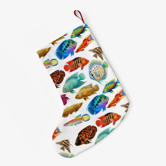 淡水のアクアリウムの魚のクリスマスのストッキング スモールクリスマスストッキング (裏面 (吊り時))