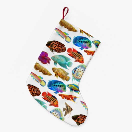 淡水のアクアリウムの魚のクリスマスのストッキング スモールクリスマスストッキング (正面 (吊り時))