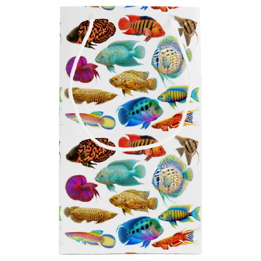 淡水の熱帯アクアリウムの魚のギフトバッグ スモールペーパーバッグ (裏面)