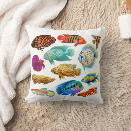 淡水の熱帯アクアリウムの魚の枕 クッション (ブランケット)