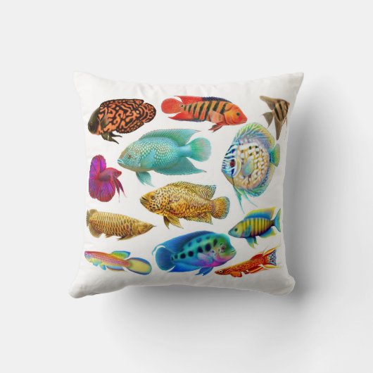 淡水の熱帯アクアリウムの魚の枕 クッション (裏面)