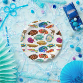 淡水の熱帯アクアリウムの魚の紙皿 ペーパープレート (パーティー)