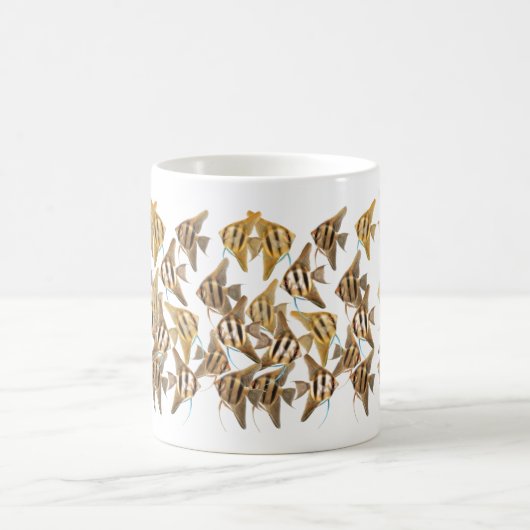 淡水のAngelfishesのマグ コーヒーマグカップ (中央)