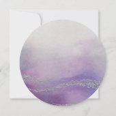 淡水エレガント色オーキッドラウンド結婚のメニュー 招待状 (裏面)