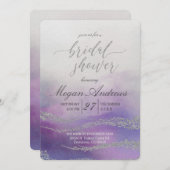 淡水エレガント色ブライダルシャワー招待 招待状 (正面/裏面)
