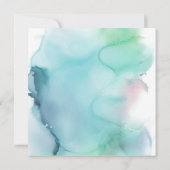 淡水エレガント色抽象芸術結婚の 招待状 (裏面)