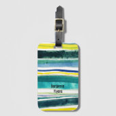 淡水カラー絵を描ストライプラゲッジタグ ラゲッジタグ (正面縦)