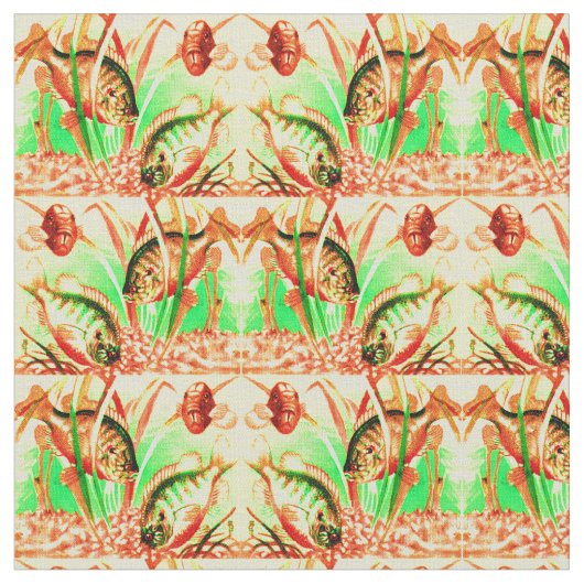 淡水サンフィッシュプリント ファブリック (クローズアップ)