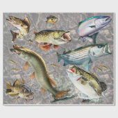 淡水スポーツ魚の包装紙 ラッピングペーパー (フラット)