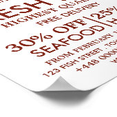 淡水ロブスター、魚屋/妻、魚市場 ポスター (角)