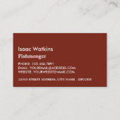 淡水ロブスター、魚屋/妻、魚市場 名刺 (裏面)