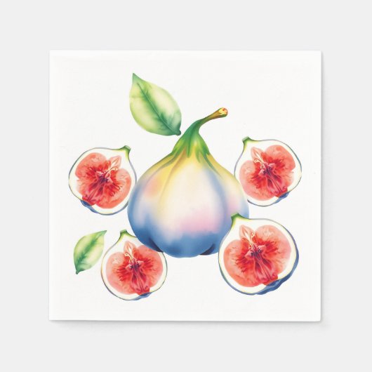 淡水彩淡白フィギュア スタンダードカクテルナプキン (正面)