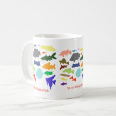 淡水性熱帯魚のカラーの影絵の優良製品 コーヒーマグカップ (正面左)
