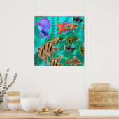 淡水水族館フィッシュポスター ポスター (キッチン)