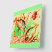 淡水海魚 スクエア壁時計 (傾斜)