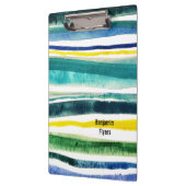 淡水色の絵を描ストライプ手帳ポケットf クリップボード (左)