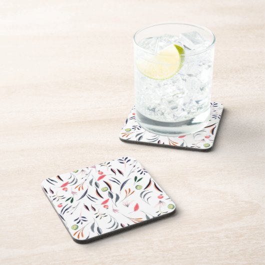 淡水色の葉色と果実のパターン コースター (右側)