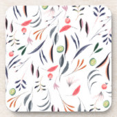 淡水色の葉色と果実のパターン コースター (正面)