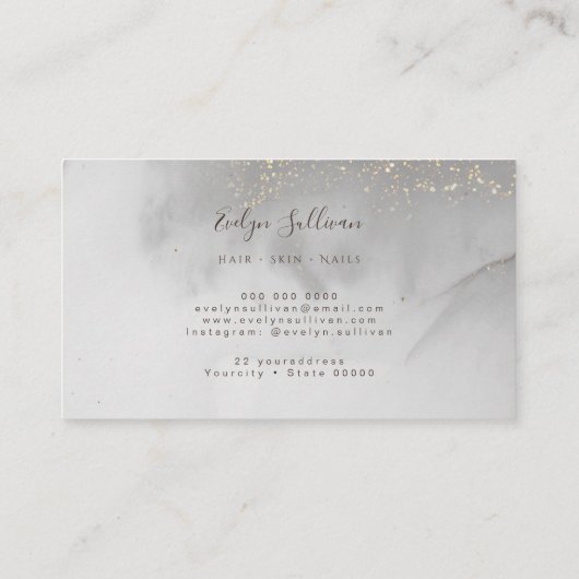 淡水色グリッター名刺 名刺 (裏面)